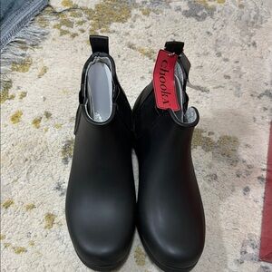 chooka Black Chelsea Rain Ankle Boots
